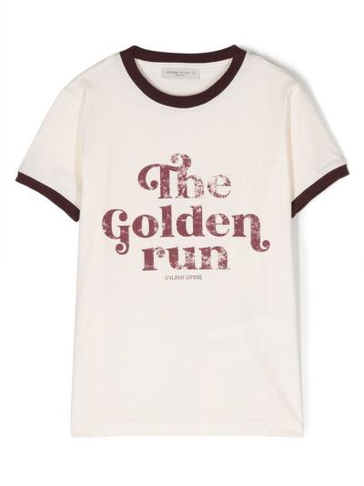 faded slogan-print cotton T-shirt