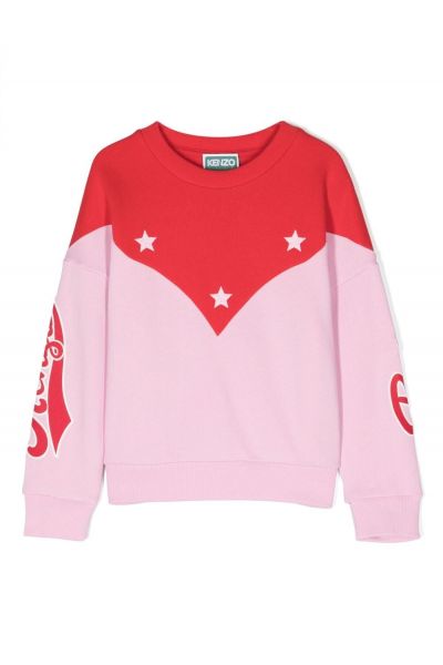 panelled star-print sweatshirt