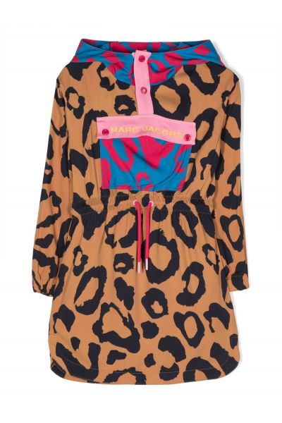 cheetah-print hooded dress