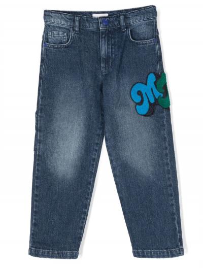 logo-embroidered slim jeans