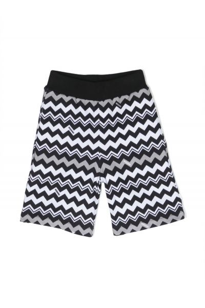 zigzag-woven cotton shorts