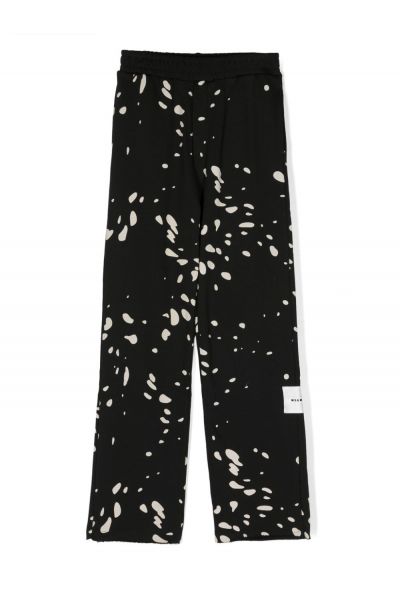 graphic-print cotton trousers