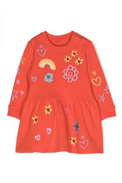 embroidered-design cotton dress