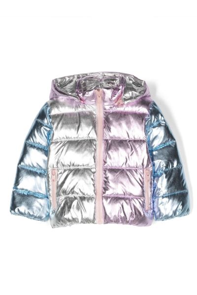 metallic-effect puffer jacket