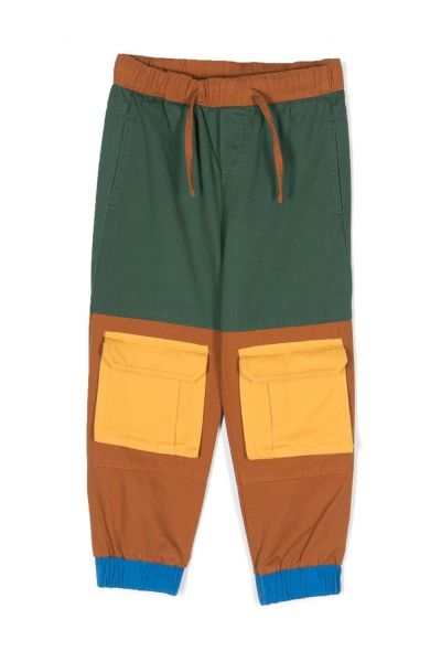 colour-block cargo trousers