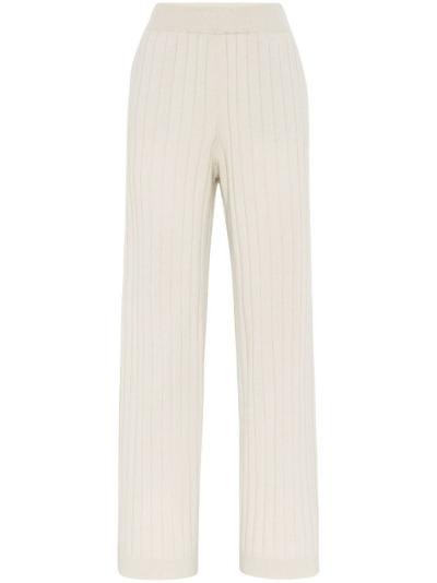 Beige cashmere pants