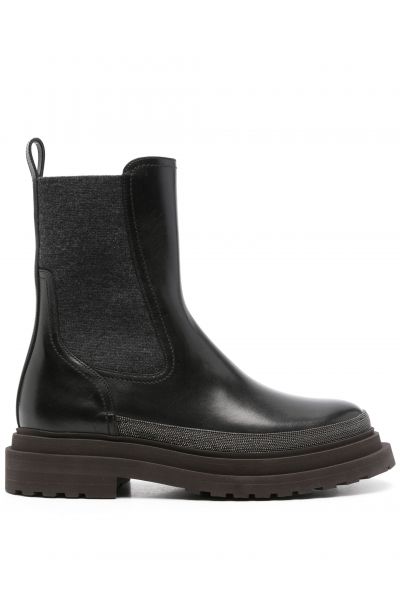 Monili-detail leather Chelsea boots