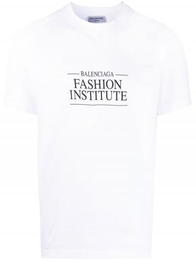 slogan-print T-shirt white