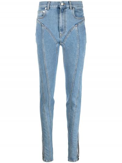 sheer-panelled skinny jeans