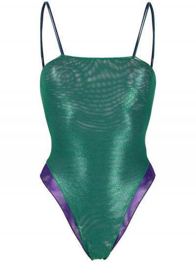 Maillot layered one-piece