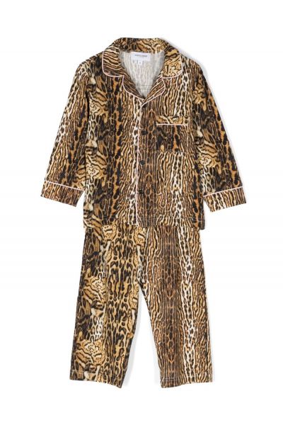 leopard print pijama set