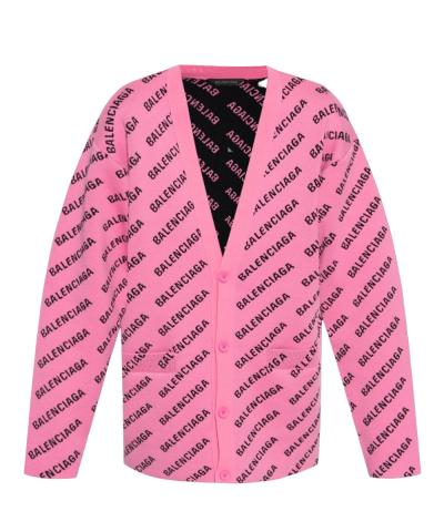 Balenciaga pink loose-fitting cardigan