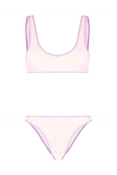 US EXPRESS Ginny boobs scrunch bikini set // Baby pink