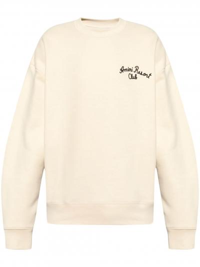 Resort embroidered cotton sweatshirt