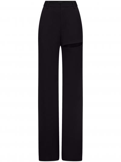 asymmetric slit trousers