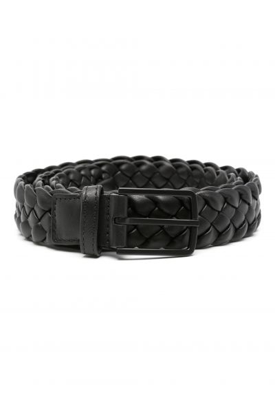 Intrecciato padded leather belt