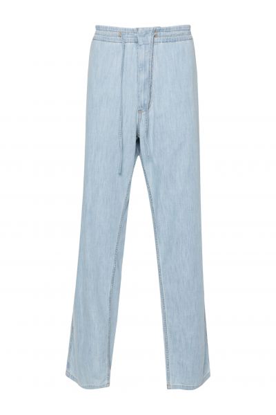 mid-rise straight-leg jeans