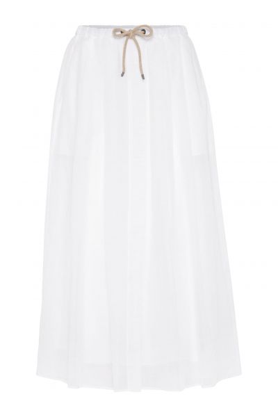 A-line cotton maxi skirt