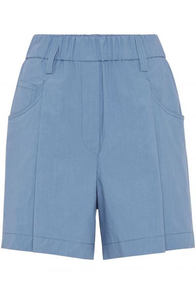 Monili-embellished cotton shorts