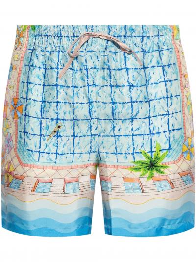 Le Plongeon silk shorts