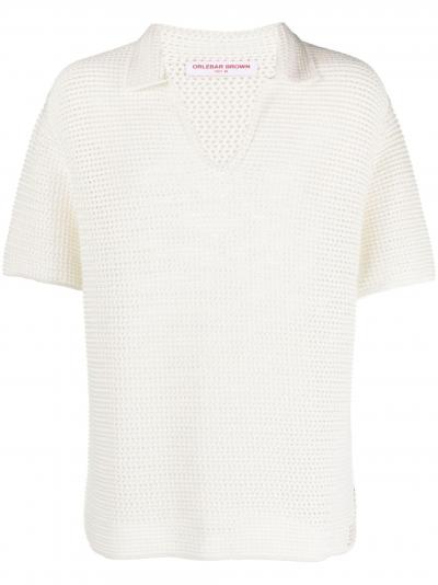 Batten crochet polo shirt