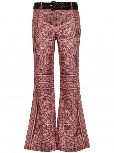 Ottie paisley-print flared trousers