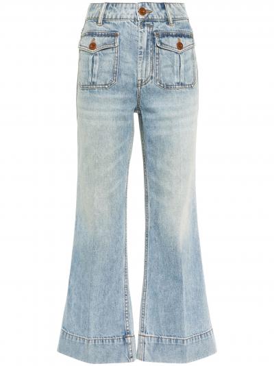 flared cropped jeans