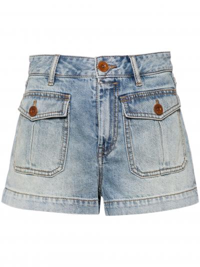 denim mini shorts