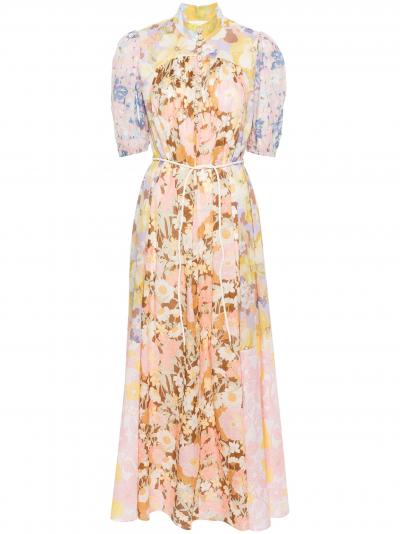 Pop floral-print maxi dress