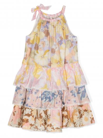 floral tiered cotton dress