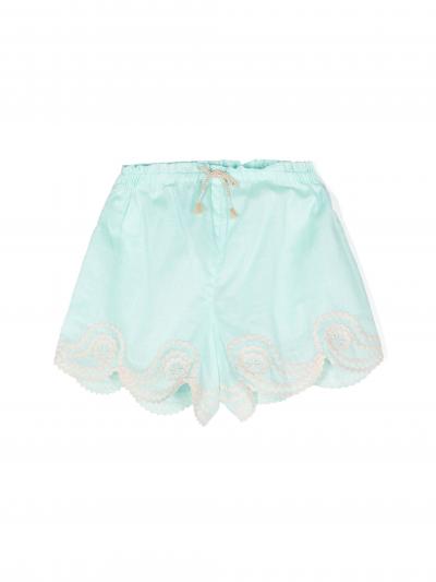 embroidered cotton shorts
