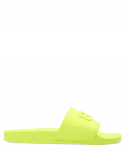 pool rubber slide fluo yellow