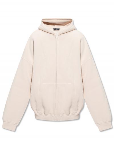 zip up ivory hoodie