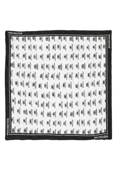 silk logo-print scarf