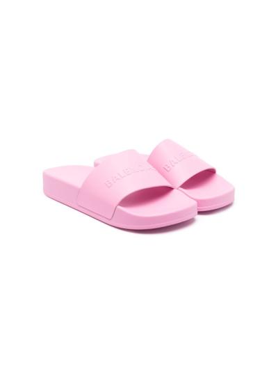 embossed-logo tonal-design slippers