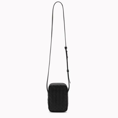 Black 'Intrecciato' phone pouch