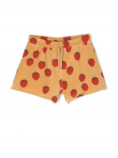 all-over strawberry-print shorts