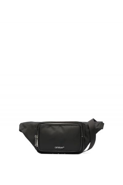 logo-print zipped belt bag