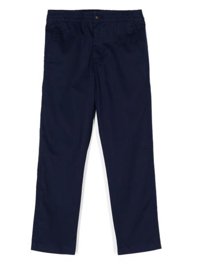 elasticated-waistband cotton trousers