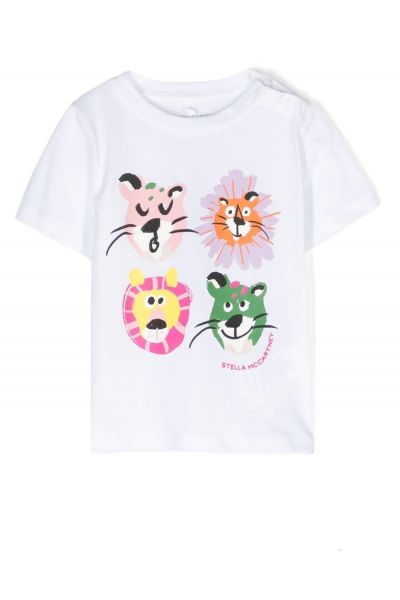 animal-print cotton T-shirt