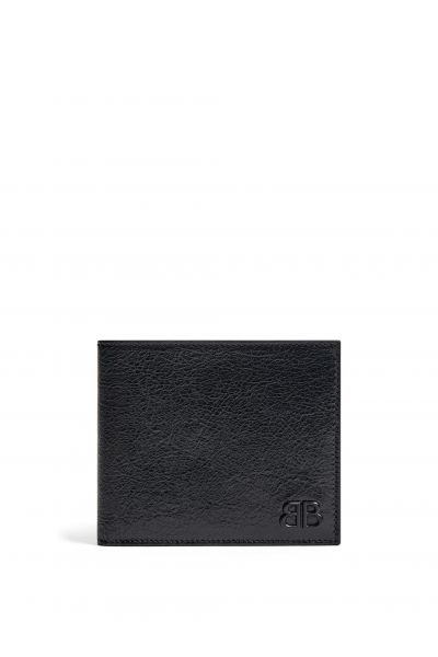 Monaco logo-plaque leather wallet