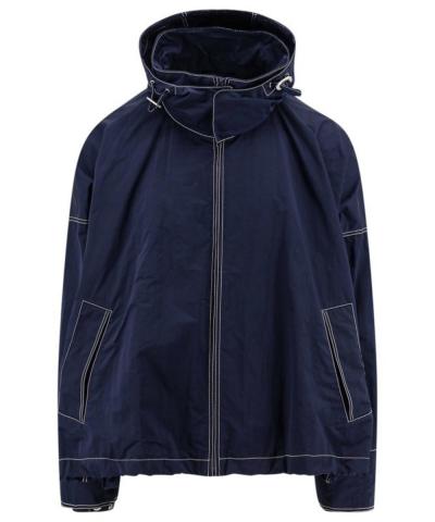 Lightweight navy jacket with contrast stitching