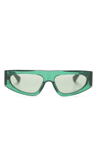 translucent oval-frame sunglasses