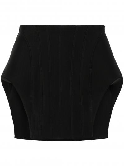 corset-inspired mini skirt