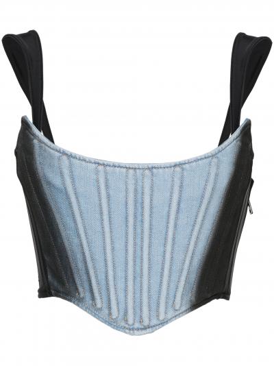gradient-effect corset top