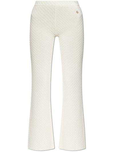 textured knitted trousers