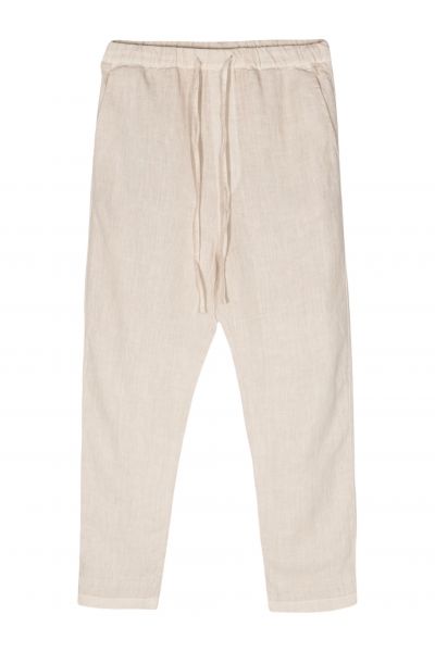 linen tapered trousers