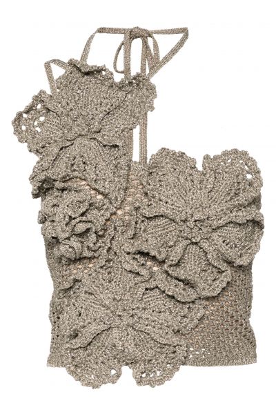 Nazanin asymmetric crochet top