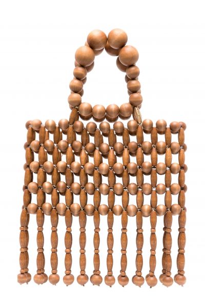 Clara wooden beads tote bag