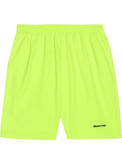 BB Corp track shorts neon yellow